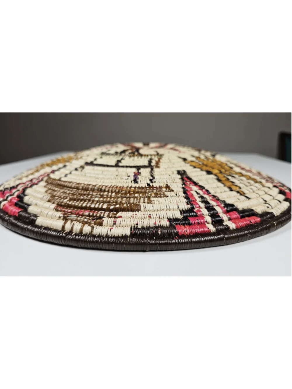 Southwestern Style Woven Coiled Basket Plaque 13